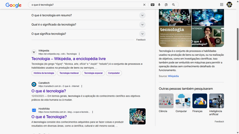SERP - Outros conteúdos