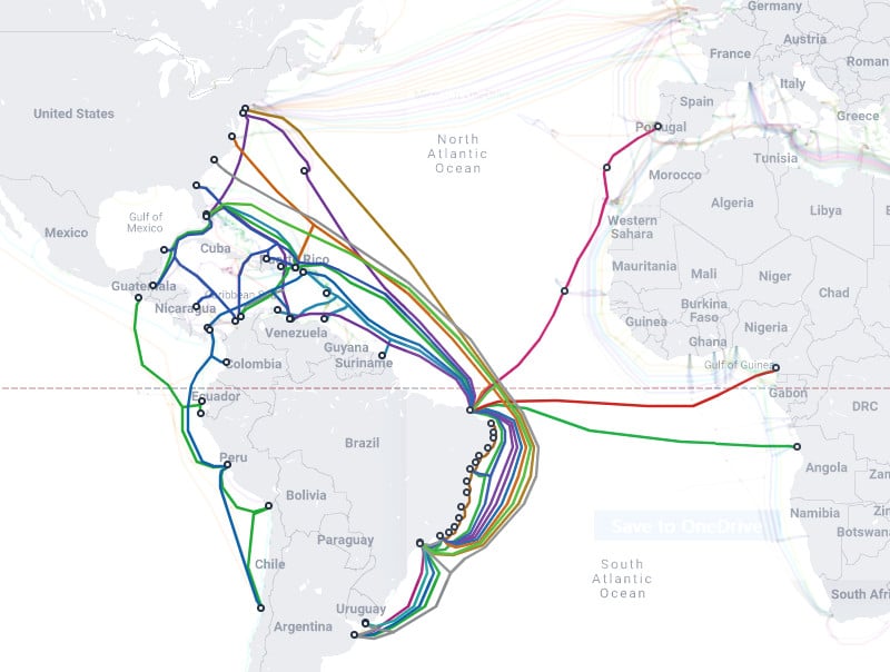 Cabos submarinos no Brasil
