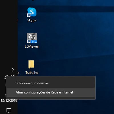 Configurações de Rede e Internet