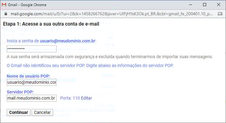 Gmail outra conta de e-mail