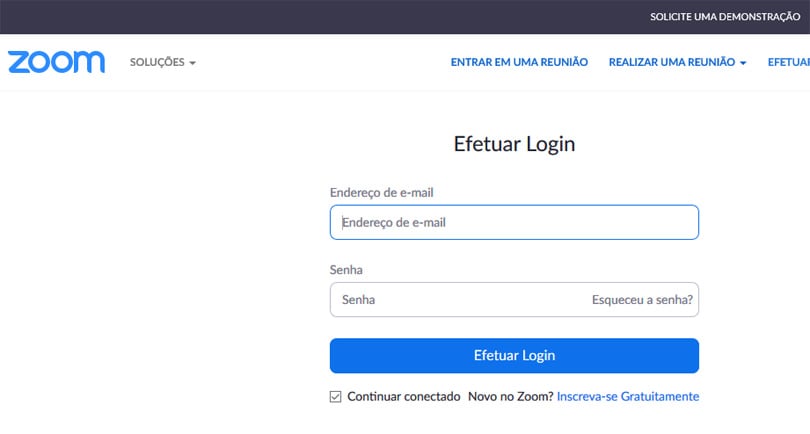 Zoom login